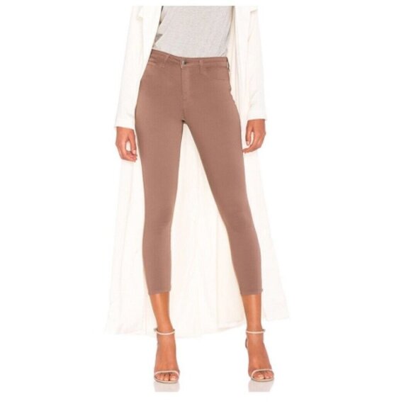 L'agence Margot Skinny Jeans Women's 25 Brown High Rise Cropped Stretch Minimali